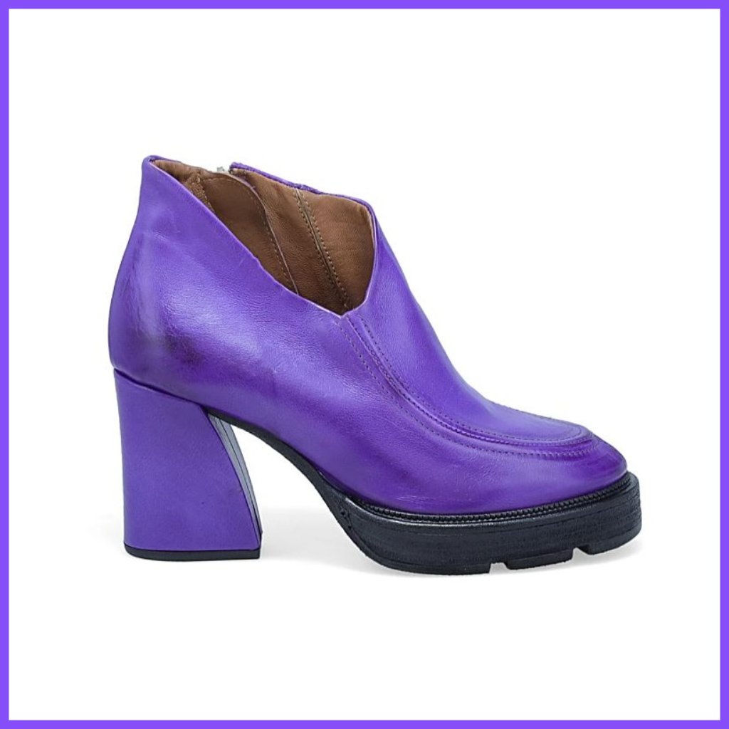 Brand New  AS 98 Linser Heeled Platform Pump In Purple